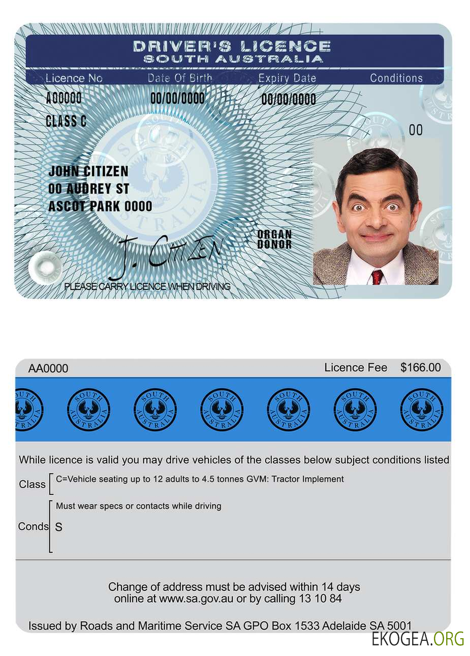 South Australia template